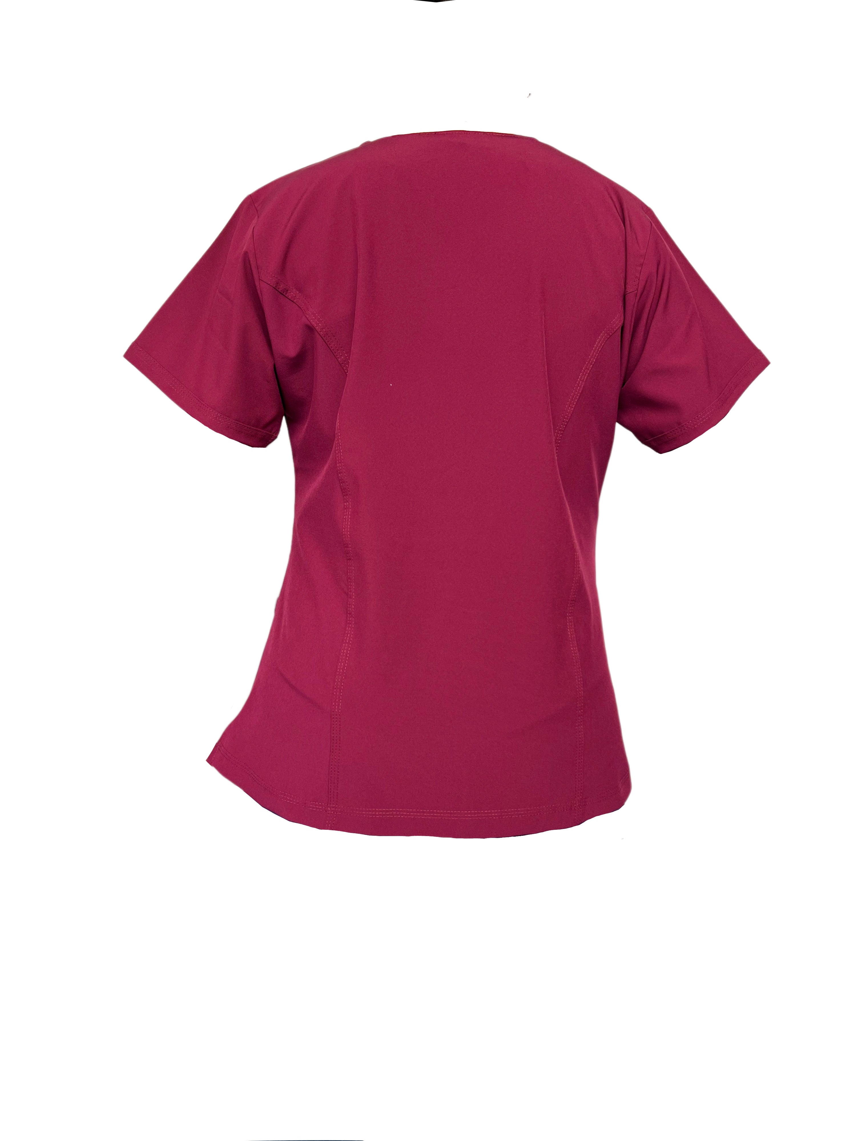 Top Clínico Maite Antifluido Mujer - Burdeo