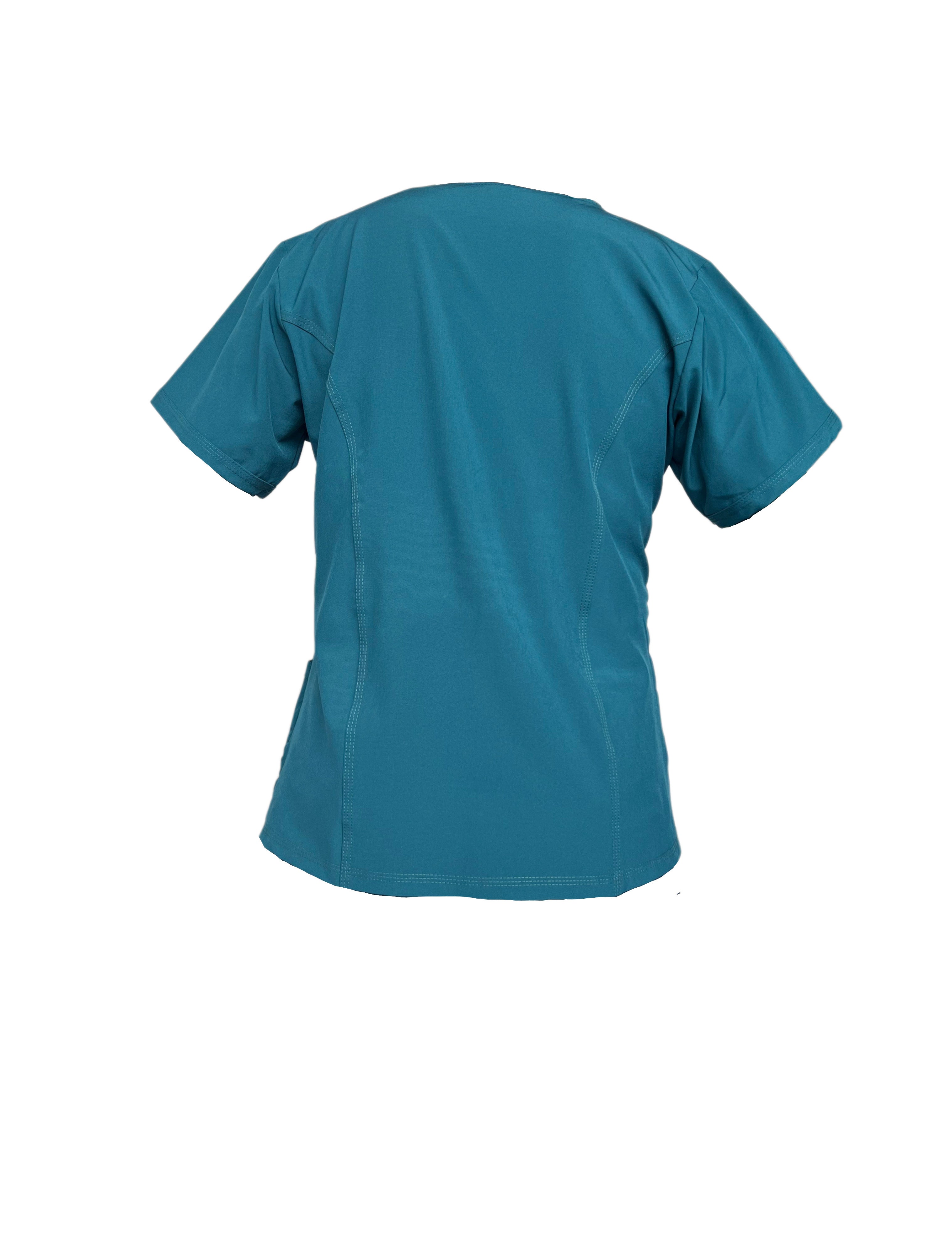 Top Clínico Maite Antifluido Mujer - Verde petróleo